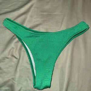 Green Textured Bikini Bottom